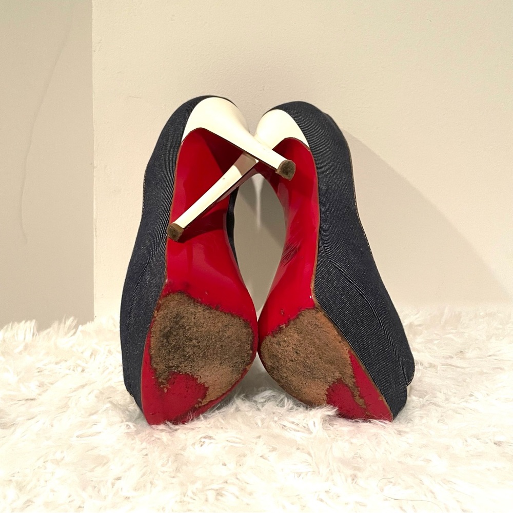 Christian Louboutin Denim Lady Peep (Authentic) - Picture 5 of 9